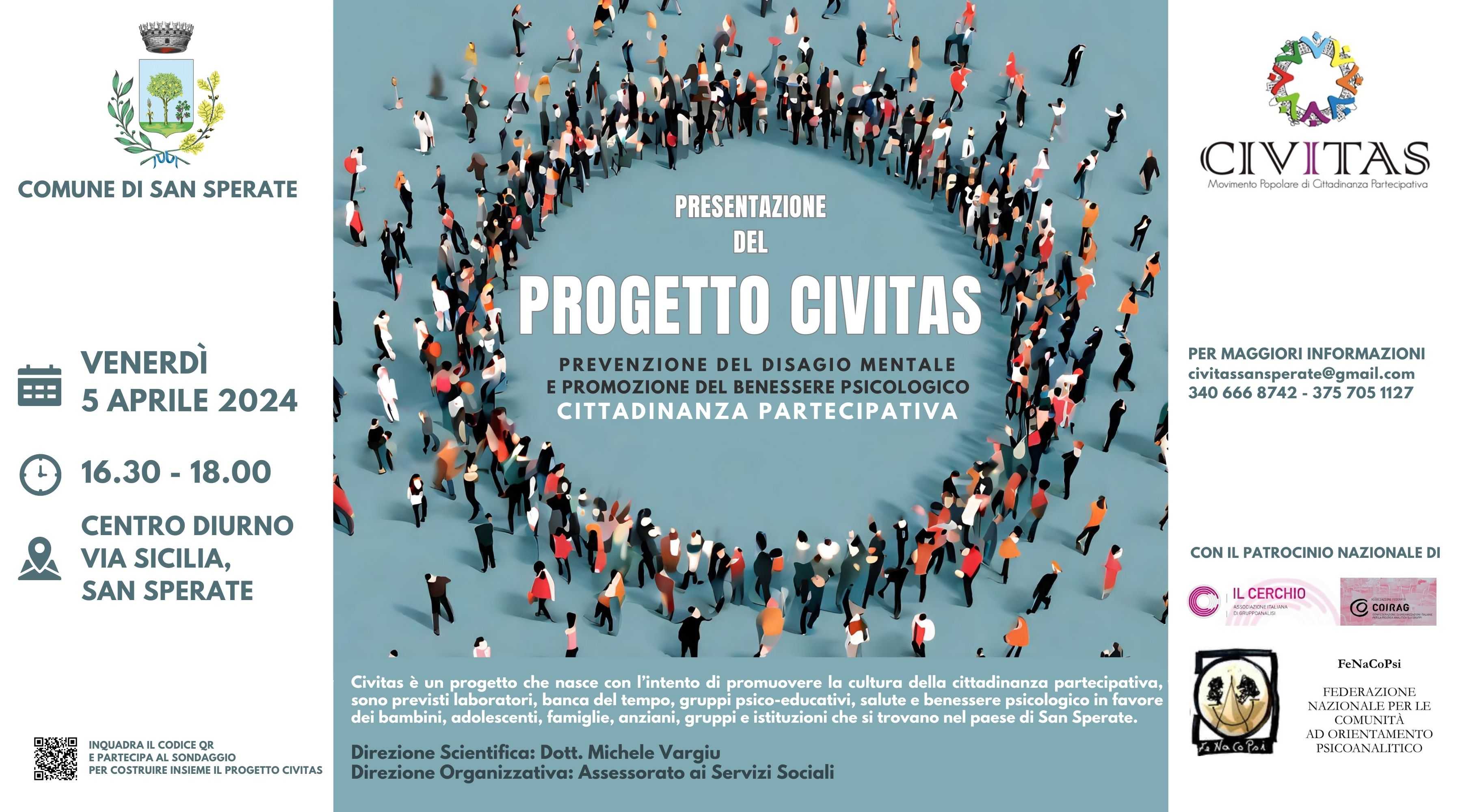 Progetto CIVITAS - azioni di prevenzione del disagio mentale e la promozione del benessere psicologico